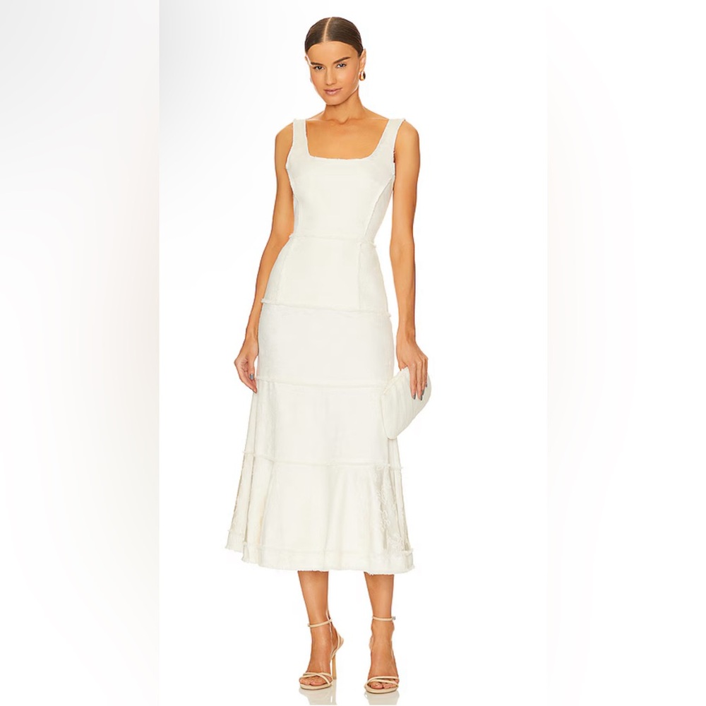 Alexis Corina Midi Dress in Ivory